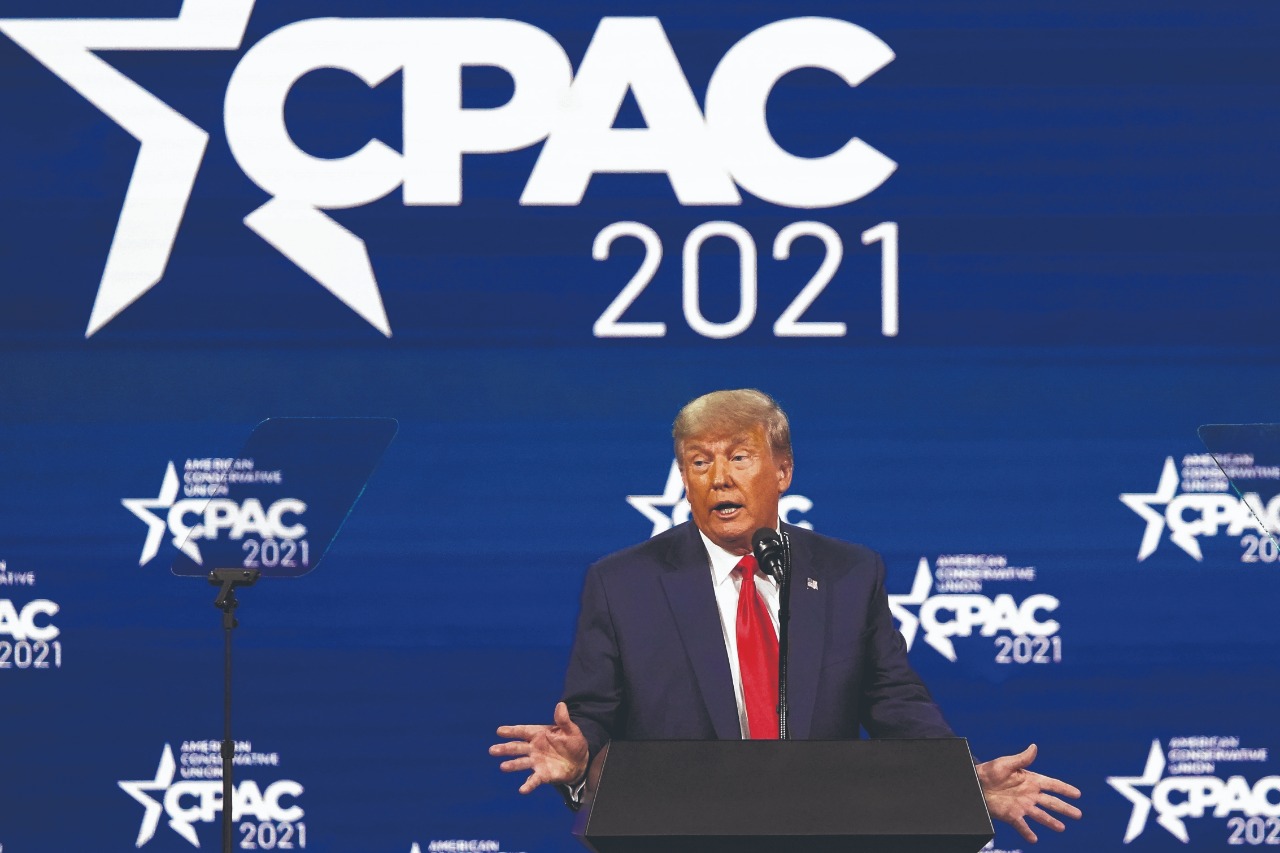Reaparición.Trump participó de la CPAC, el gran evento anual de los conservadores de EE.UU. 