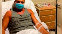 Imagen de Coronavirus: Sergio Lapegüe mostró el casco de oxigeno que le colocaron en terapia intensiva