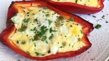 Imagen de Morrones rellenos de omelette