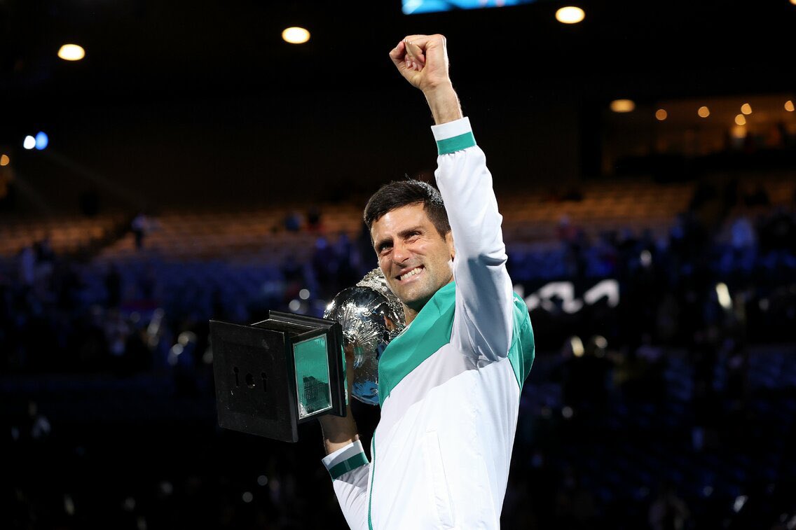 El festejo de Djokovic en Australia es el noveno en Melbourne. Los últimos tres fueron consecutivos. 