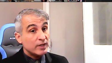 Diego Piedrabuena, en un tramo de la audiencia de hoy ante el Tribunal de Impugnación.