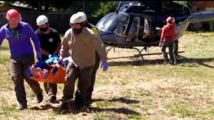 Por derrumbe de rocas en el Lanín, rescataron a 3 personas