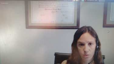 La fiscal Rodríguez Frandsen durante la presentación de los hechos.