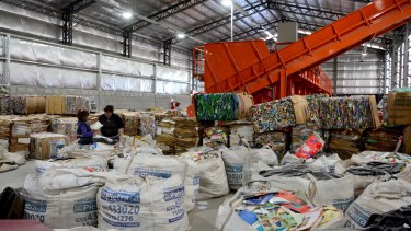 La planta de separación en el predio del GIRSU. Foto: Marcelo Ochoa