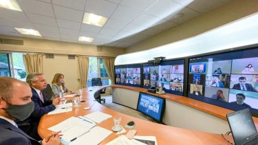 El encuentro fue encabezado por Alberto Fernández y coordinado por Fondo de Inversión Directa de Rusia. (Foto: gentileza)