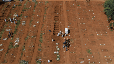 El cementerio en Vila Formosa, San Pablo. Foto: AP 