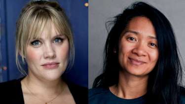 Emerald Fennell con "Hermosa venganza" y Chloe Zhao con "Nomadland" competirán por la mejor dirección. 