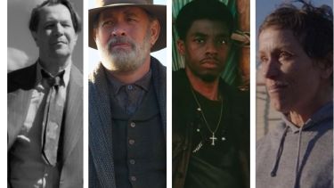 Nominados. Gary Oldman ("Mank"), Tom Hanks (News of the World"), Chadwick  Boseman (Da 5 Bloods) y Frances McDormand (Nomadland).