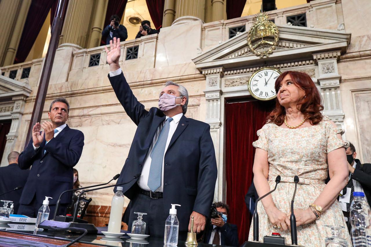 El presidente Alberto Fernández dio su discurso ante la Asamblea Legislativa, que duró una hora y 50 minutos. 