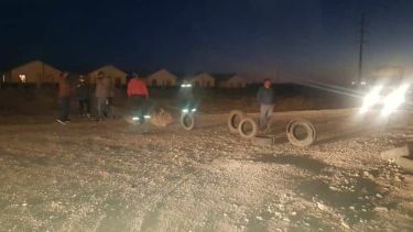 El grupo de manifestantes fue detenido en la comisaría 10 de Añelo. Foto: gentileza.