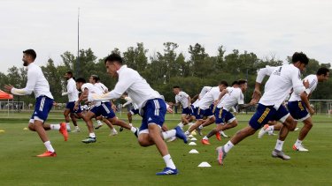 Boca enfrenta hoy a Claypole en la cancha de Lanús. Foto: prensa Boca