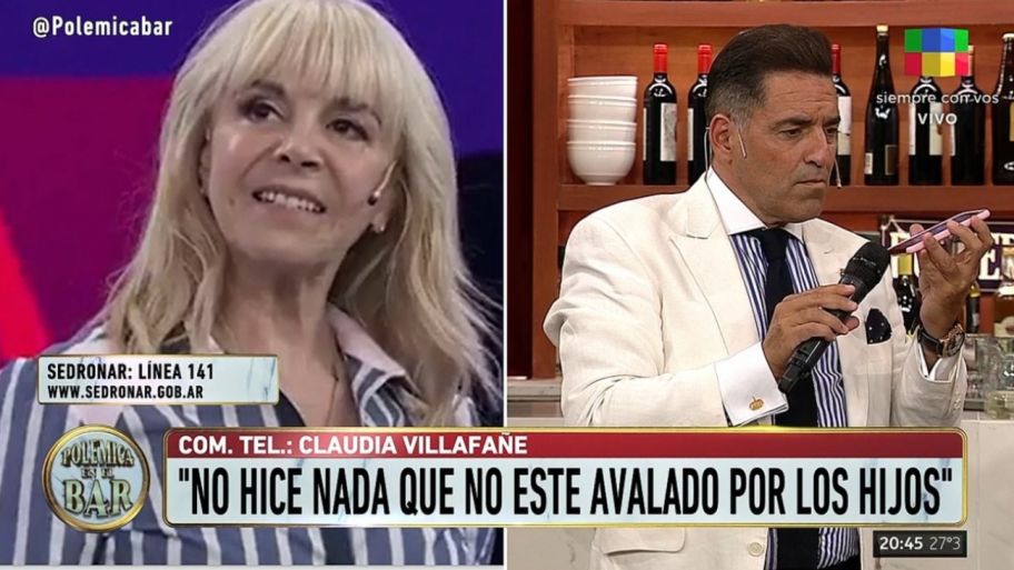 Claudia Villafañe llamó enojada al programa Polémica en el bar