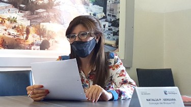 Natalia Vergara, presidente del bloque del FdT, cuestionó la ordenanza de emergencia económica. (Foto Néstor Salas)