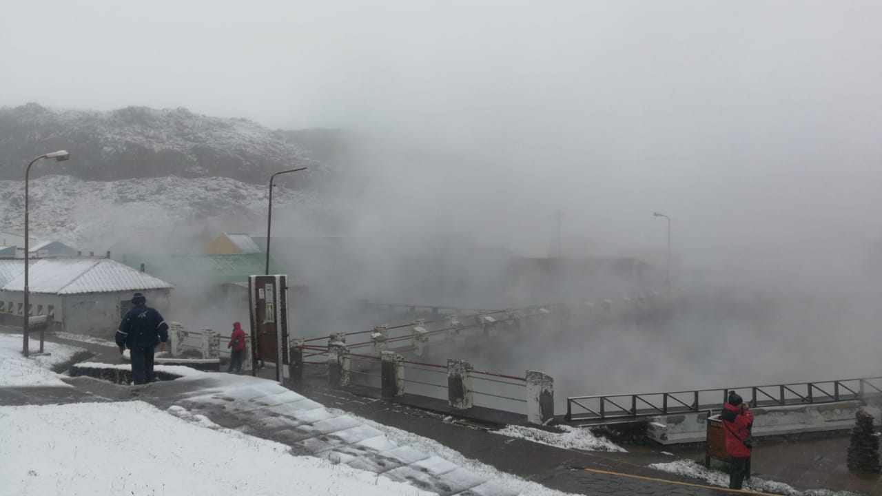 Hoy Copahue amaneció nevado. (foto: gentileza Rody Domina)