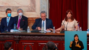 El cruce del Presidente con un diputado opositor: "Usted tuvo 4 años para hablar". Foto Télam. 