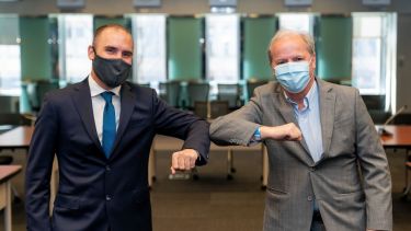 El ministro de Economía de Nación se reunió hoy con el el director Gerente de Operaciones del Banco Mundial. Foto: Presidencia de la Nación.-