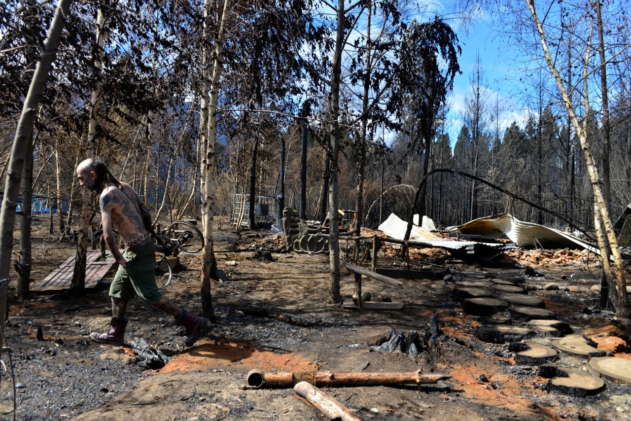 Los incendios que afectaron a varias localidades de la cordillera de Chubut fueron devastadores para la población. Archivo Alfredo Leiva