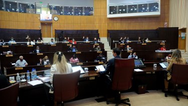 La sesión de la Legislatura de ayer. (Gentileza)