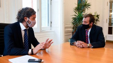 El jefe de Gabinete de la Nación, Santiago Cafiero, recibió al diputado Martín Soria la semana pasada. 