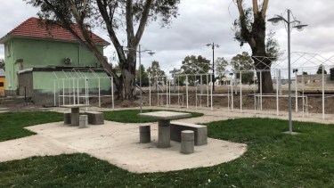 El predio para feriantes se terminó de acondicionar y será inaugurado el sábado. (Foto Néstor Salas)