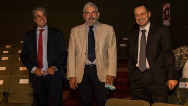 Ramos Mejía, Albrieu y Rochás durante la apertura de sesiones legislativas. Foto: Marcelo Ochoa.