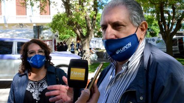 Scalesi explicó cómo se desarrollará la medida de fuerza del jueves. Foto: Marcelo Ochoa.