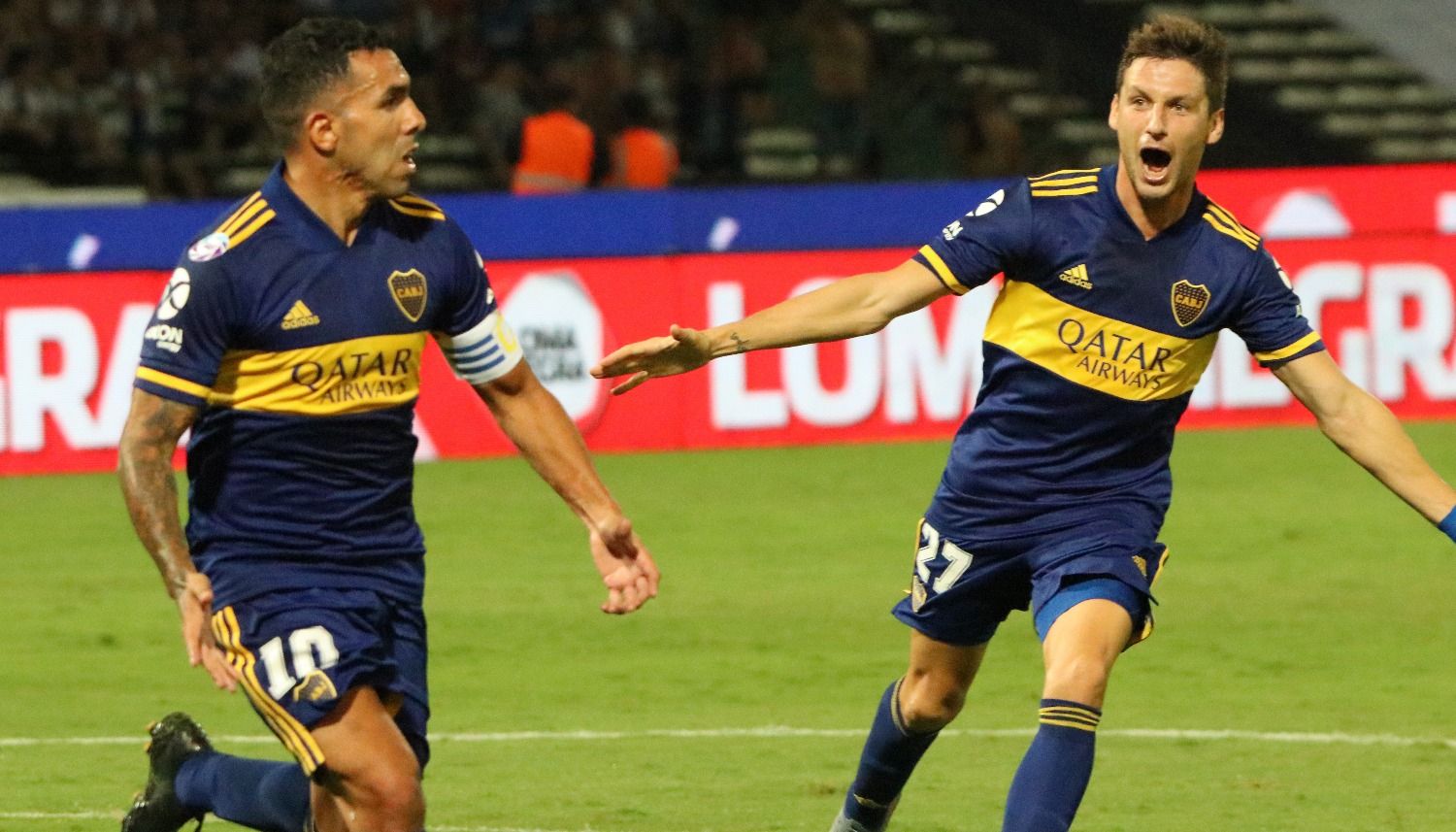 Tevez y Soldano conformarán la delantera de Boca ante el Peixe.
