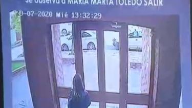 Lucini pasó a buscarla por el edificio de Brown 745. Las cámaras registraron el momento.