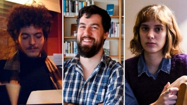 Seleccionados. Michel Nieva, Martín Felipe Castagnet y Camila Fabbri.