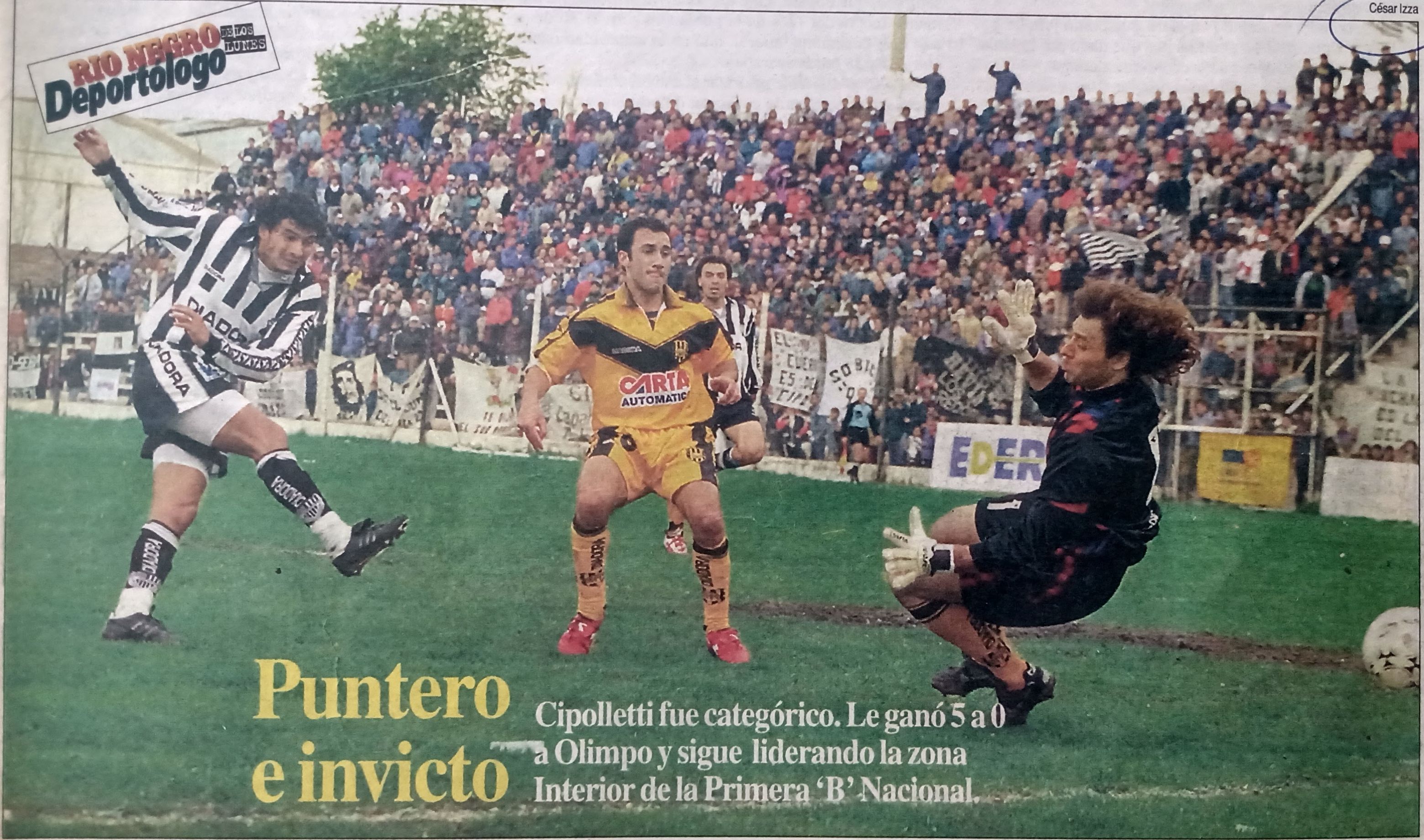 Así como Olimpo goleó 5 a 0 al Cipo en el antecedente más reciente, Cipo también lo hizo en septiembre de 1998 por el Nacional B. (Foto: Archivo César Izza)