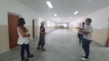 La semana anterior se conectó la red de gas al edificio de la Escuela Primaria 232 de Huergo. 