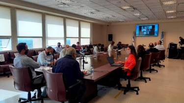 La comisión de Trabajo de la Legislatura recibió hoy a trabajadores de salud. Foto: gentileza.