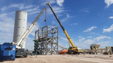 El Municipio le cedió 140 hectáreas de tierra a cambio de obras para instalar servicios. Antes de junio estarían finalizadas. Foto gentileza.
