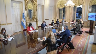 La reunión fue durante la tarde noche, en la Casa Rosada. 