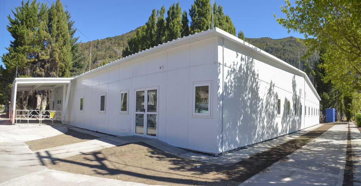 El hospital modular de San Martín de los Andes. Foto: Patricio Rodríguez