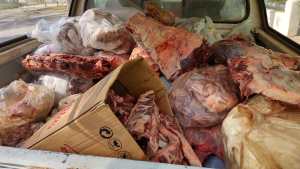 Decomisan 400 kilos de carne en mal estado en El Cóndor