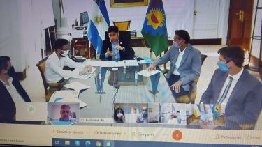 El intendente Zara participó en el lanzamiento virtual de la obra. Foto: gentileza.