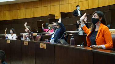 La diputada Lorena Abdala (MPN) presentó el proyecto mayoritario que se votó en la sesión del miércoles (gentileza)