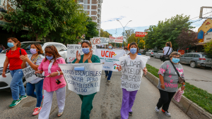 Trabajadores de la Salud apuntaron su reclamo a la gobernadora Carreras
