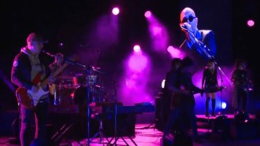 El Indio participó del show de manera virtual. Foto: captura de pantalla.-