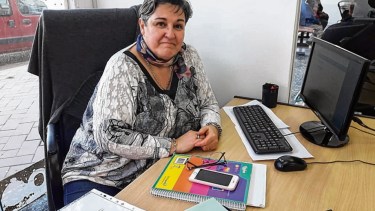 La mandataria fue increpada por un vecino. 