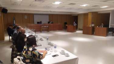 En una sola jornada se recibieron los testimonios y alegatos por el juri al juez de Villa Regina, Federico Dalsasso. (Foto gentileza)