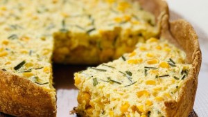 Tarta de choclo con masa de avena