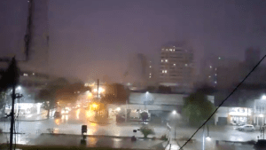 La fuerte tormenta dejó sin luz a varios barrios de Roca
