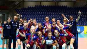 San Lorenzo quedó a un paso del título de la liga femenina de vóley