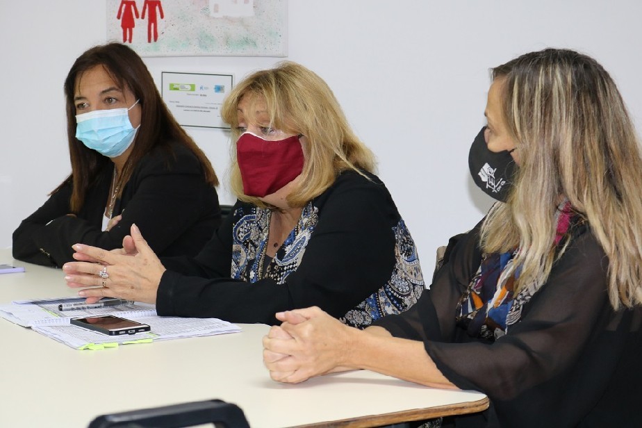 Iberó de Salud, Tracchia de Educación y Schieroni de UnTER, encabezaron esta primera reunión. Foto Gentileza: Secretaría de Comunicación de RN. 
