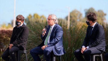 Al igual que CFK, Alberto elogió los dichos de Biden. (Foto: Télam)