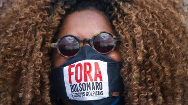 "Fuera Bolsonaro" y "Vacunas ya" fueron algunos de las consignas de los manifestantes. (Foto: AP)
