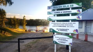 Mantienen la suspensión del servicio de balsa en la Isla 58
