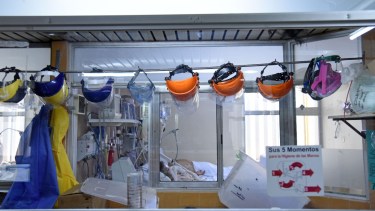 La sala covid del Castro Rendón. Foto: Florencia Salto